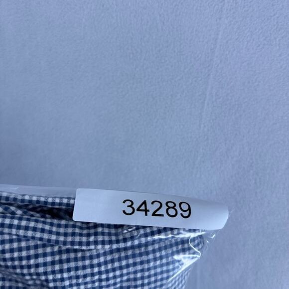 Vintage J Crew Shirt Men's XL Blue White Houndstooth Seer Sucker Oarsman 90s - Picture 16 of 16